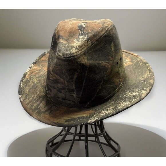 Paramount Outdoors Camouflage Fedora Hat Large Mossy Oak Breakup Cotton / Poly - Picture 2 of 12